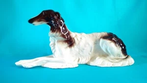 Vintage porcelain big figurine Hunting dog Hertwig & Co Germany Rarity Excellent - Picture 1 of 7