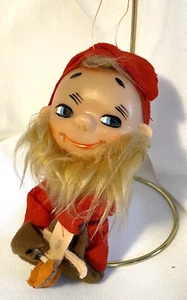 Avlon Bearded Vintage Japan Big Head Knee Hugger Pixie Elf Ornament - Picture 1 of 12