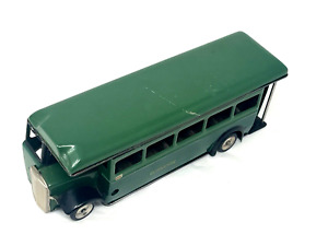 Minic jouets en étain vintage années 1950 Green Line Bus