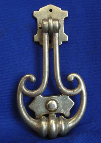 Antique Door Knocker Art Nouveau Brass Cover