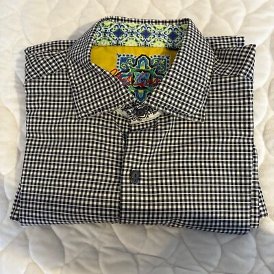 Robert Graham имбирь чек рубашка на пуговицах длинным рукавом бизнес повседневный 2XL - Изображение 1 из 4