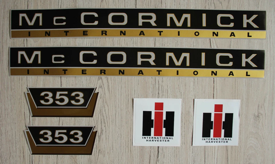 IHC / Mc Cormick Aufkleber international 353 Gold Logo Emblem Sticker Label kurz - Bild 1 von 1