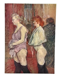 Vintage Toulouse-Lautrec Kunstdruck La Visite: Rue Des Moulins 1894 Frankreich - Bild 1 von 10