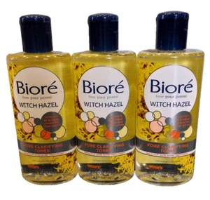 3 Pack Biore Witch Hazel Pore Clarifying Toner 8 fl oz Each2% Salicylic Acid NEW - Picture 1 of 3