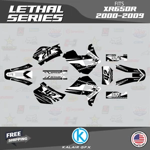 Kit de gráficos para Honda XR650R (2000-2009) XR 650R serie letal - blanco - Imagen 1 de 6