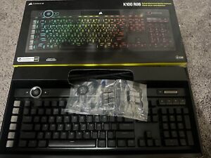 Used CORSAIR K100 Black RGB Wired Mechanical OPX Linear Switch Gaming Keyboard