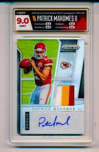 2017 Panini Silver Prizm Patrick Mahomes RPA 3-Color Graded 9 RC Chiefs Auto