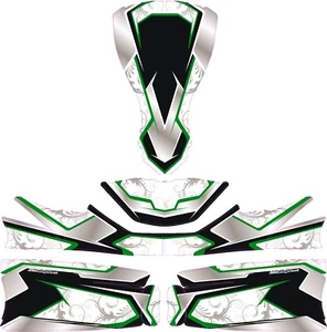 FLORAL GREEN CUSTOM FULL KART STICKER KIT - KARTING - GO KART - JakeDesigns - Picture 1 of 1