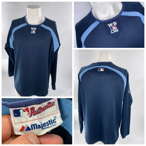 St. Louis Cardinals World Series 2006 Majestic Pullover L Men Blue YGI G2-64 Cover