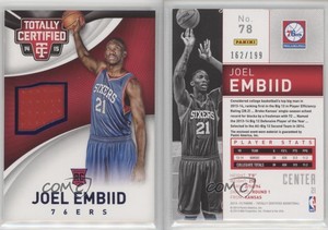 2014-15 Panini Totally Certified Jerseys Blue /199 Joel Embiid #78 Rookie RC