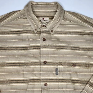 Woolrich L Chamois Cloth Barley Blanket Flannel Shirt Southwest Stripe Gorpcore - Picture 1 of 7