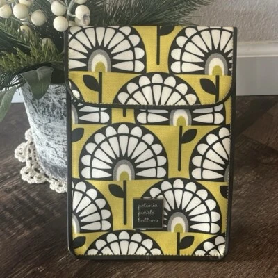 Petunia Pickle Bottom Stowaway iPad Magnet Sleeve Case, Floral Yellow Blk White - Image 1 of 4