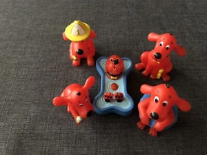 Clifford The Big Red Dog Figures 5 Pc Lot Squeeze Toy Scholastic Playfully Yours - Picture 1 of 8