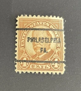 Philadelphia, Pennsylvania Tipo 61 Precancelado - 4 centavos Tafetán - EE. UU. #685 - Pensilvania - Imagen 1 de 1