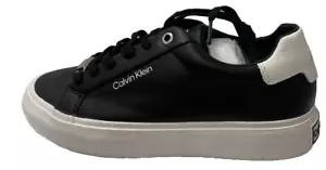 CALVIN KLEIN VULC LACE UP LEATHER TRAINER Ladies UK 3.5 US 6 EU 36 REF SF287~ - Picture 1 of 5