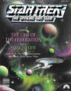 Revista Oficial Club de Fans de Star Trek 93 Septiembre Octubre 1993 Ley de la Federación - Imagen 1 de 1