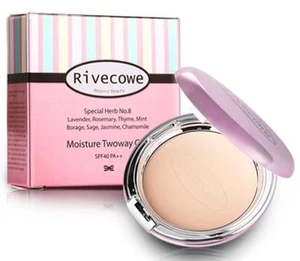 RIVECOWE Makeup Moisture Twoway Cake Pearl SPF40 PA++ 12g for DRY SKIN - Picture 1 of 17
