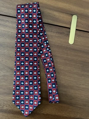 Corbata de seda para hombre Pfizer azul rojo blanco Foto 1 de 4