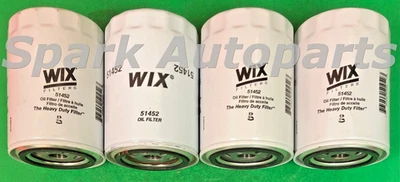 Lot of 4 Engine Oil Filter WIX 51452 For FREIGHTLINER, CHEVROLET, GMC - Image 1 of 3