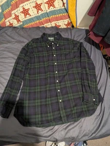Gitman Bros Vintage Black Watch Blue/Green XXXL Flannel Shirt - Picture 1 of 1