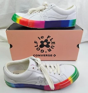 Sneakers basse Converse Golf Le Fleur OX taglia uomo 13 o donna 15 Rainbow Pride - Foto 1 di 15