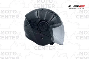 CASCO JET LS2 OF616 AIRFLOW II NERO LUCIDO VISIERA LUNGA TAGLIA XXL (63-64 Cm.) - Picture 1 of 1