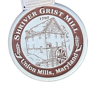 Union Mills Homestead Bread & Bun Warmer 6.5" Brown/Beige Handcrafted USA - Picture 1 of 2