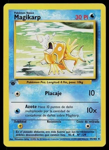 Pokemon Card - Magikarp Base Set 1st Edition Spanish 35/102 Uncommon - Picture 1 of 2