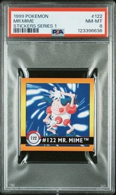 1999 Pokemon Stickers Series 1 Mr. Mime VINTAGE #122 PSA 8 NM-MT - Image 1 of 2
