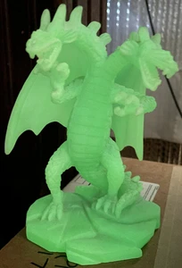 ZWEIKÖPFIGER DRACHE LEUCHTET IM DUNKELN FIGUR STATUE SAMMLERSTÜCK 6" SIEHE FOTOS - Bild 1 von 20