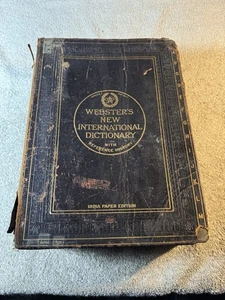 Antique 1914 Webster's New International Dictionary W/ Reference History Edition - Picture 1 of 22