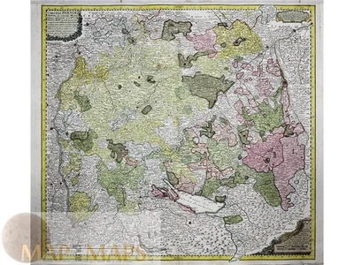 Antique Map: Swabia – Circuli Sveviae with Lake Constance by Johann Baptist Homa - Image 1 of 4