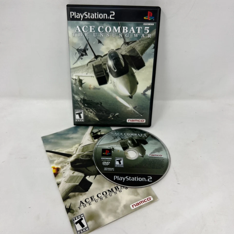 Ace Combat 5 The Unsung War PS2 PlayStation 2 Complete CIB- NEW CASE- TESTED - Image 1 of 1
