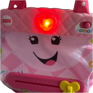 Fisher Price Laugh Learn My Pretty Purse Rosa Musical Talks Sings Funziona Pulito - Foto 1 di 7