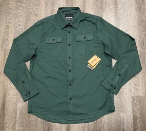 Dakine Shirt Mens Size Large L Green Flannel Midweight Workwear Button Up NEW - Picture 1 of 17