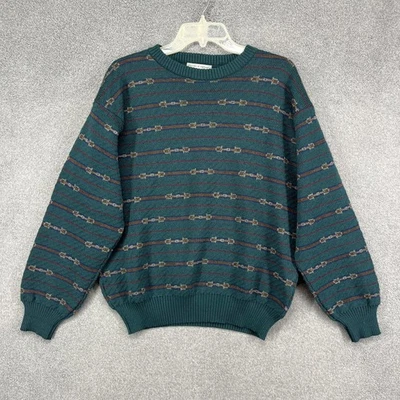 Vintage Tricots St. Raphael Sweater Mens Large Green 100% Wool Knit 90s - Image 1 of 4
