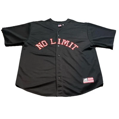 Vintage No Limit Master P NO Limit Soldier Baseball Jersey Black 3X 3XL Sport - Image 1 of 4