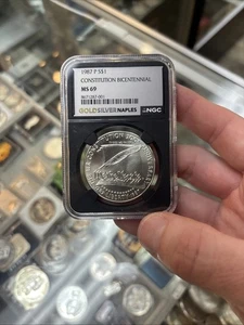 1987-S $1 CONSTITUTION COMMEM SILVER DOLLAR NGC PR69 - Picture 1 of 4