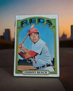 1972 Topps Baseballkarte Cincinnati Reds Johnny Bench HOF #433 Crease Vintage Sehr guter Zustand - Bild 1 von 2