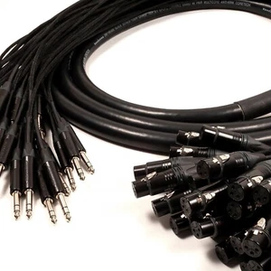 Van Damme Black Series Multicore Loom Stage Snake. Balanced TRS Jack Female XLR - Picture 1 of 8