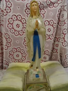 39cm statuette =notre damede lourdes =musical e vintage - Imagen 1 de 24