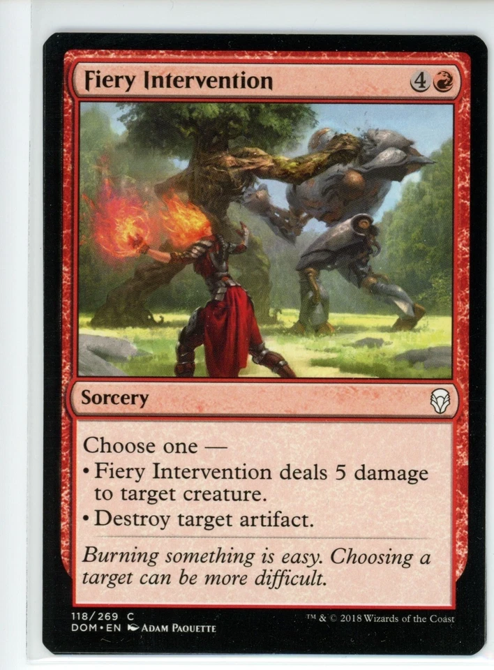 FIERY INTERVENTION Dominaria #118 DOM(NM)(MTG) - Image 1 of 1