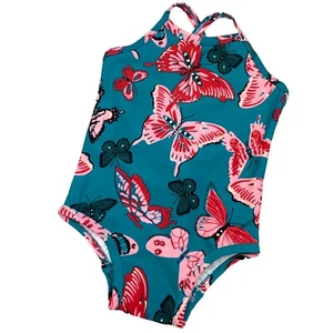 Traje de baño Hanna Andersson bloqueador solar de una pieza talla 2T mariposas audaces nuevo con etiquetas - Imagen 1 de 5