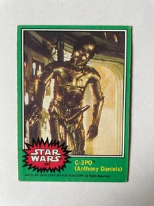 C-3PO (Anthony Daniels) GOLDEN ROD ERROR CARD 1977 Topps Star Wars #207 - Picture 1 of 2