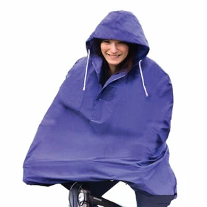 Waterproof Cycling Rain Cape / Poncho - One Size - Blue - Picture 1 of 1