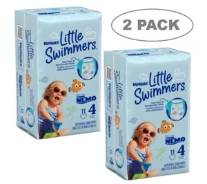 Huggies Little Swimmers Disposable Swim Diapers 11 Ct-Size 4- 2 Pack - Picture 1 of 1
