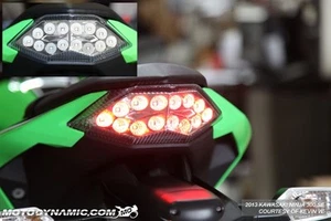 fit 13-17 Kawasaki Ninja 300 INTEGRADO Intermitente LED Luz trasera CLEAR LENS - Imagen 1 de 1