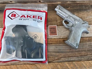 Discontinued AKER Plain Black Leather Left Draw OWB Holster For S&W 4006 TSW - Picture 1 of 4