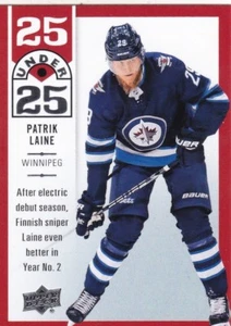 Patrik Laine 2018-19 18-19 cubierta superior 25 menores de 25 insertos #10 jets - Imagen 1 de 1