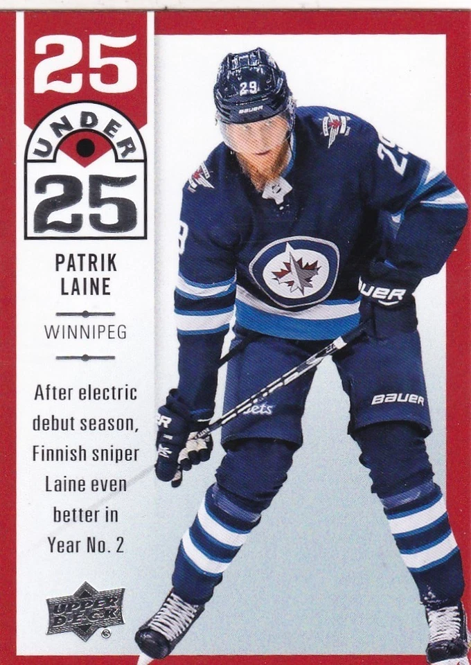 PATRIK LAINE 2018-19 18-19 UPPER DECK 25 UNDER 25 INSERT #10 JETS - Image 1 of 1